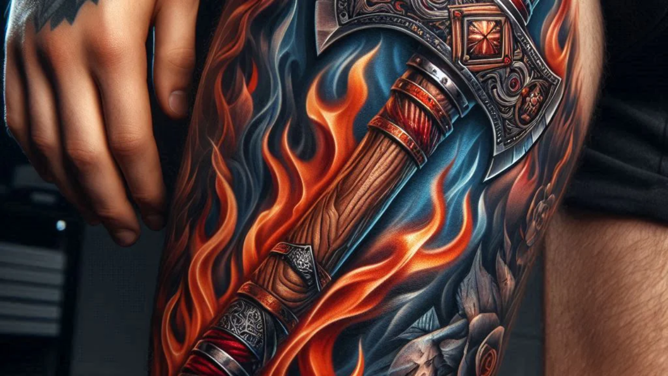 Axe_and_Fire_Tattoo