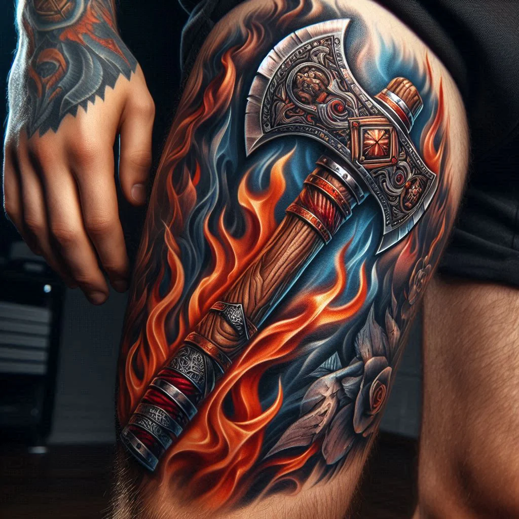 Axe_and_Fire_Tattoo